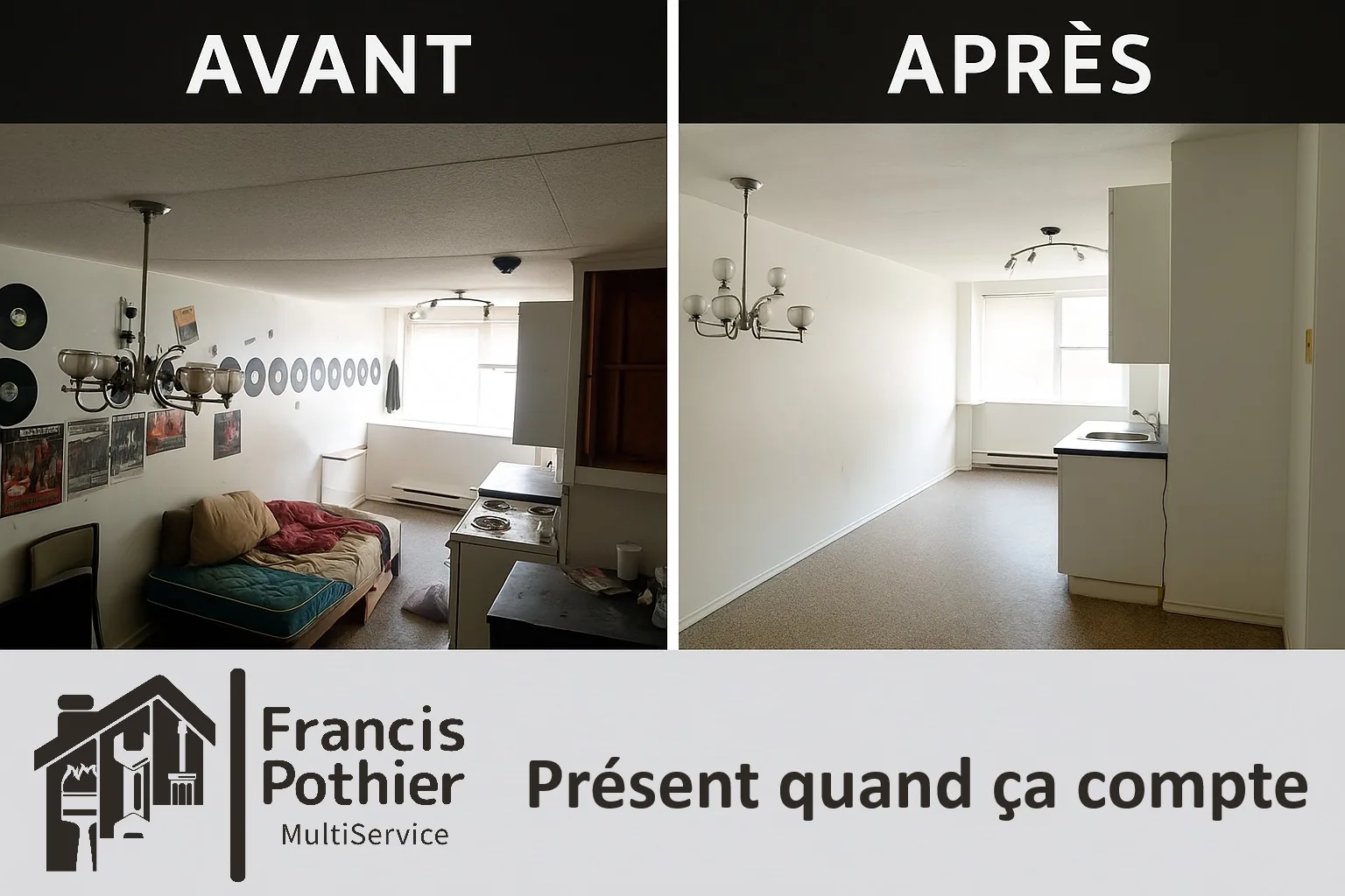 Logement avant et après sa remise en état à Shawinigan-Sud